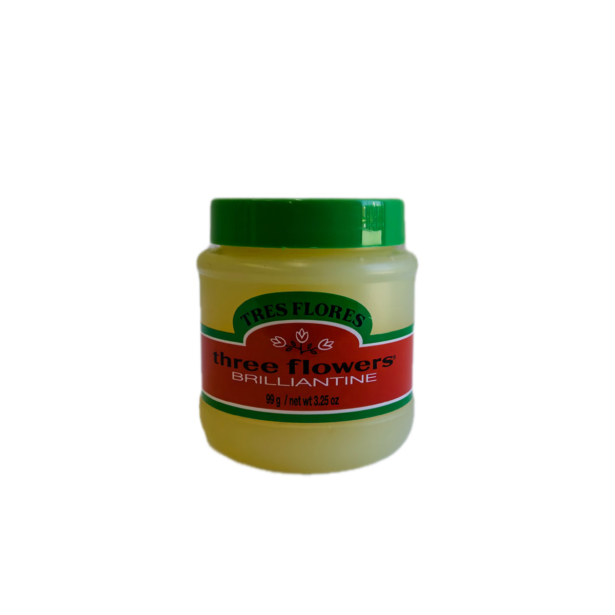 Tres Flores / Three Flowers Brilliantine – Brillantina para el Cabello – Pomada de Petrolato con Fragancia – 99 g (3.25 oz)