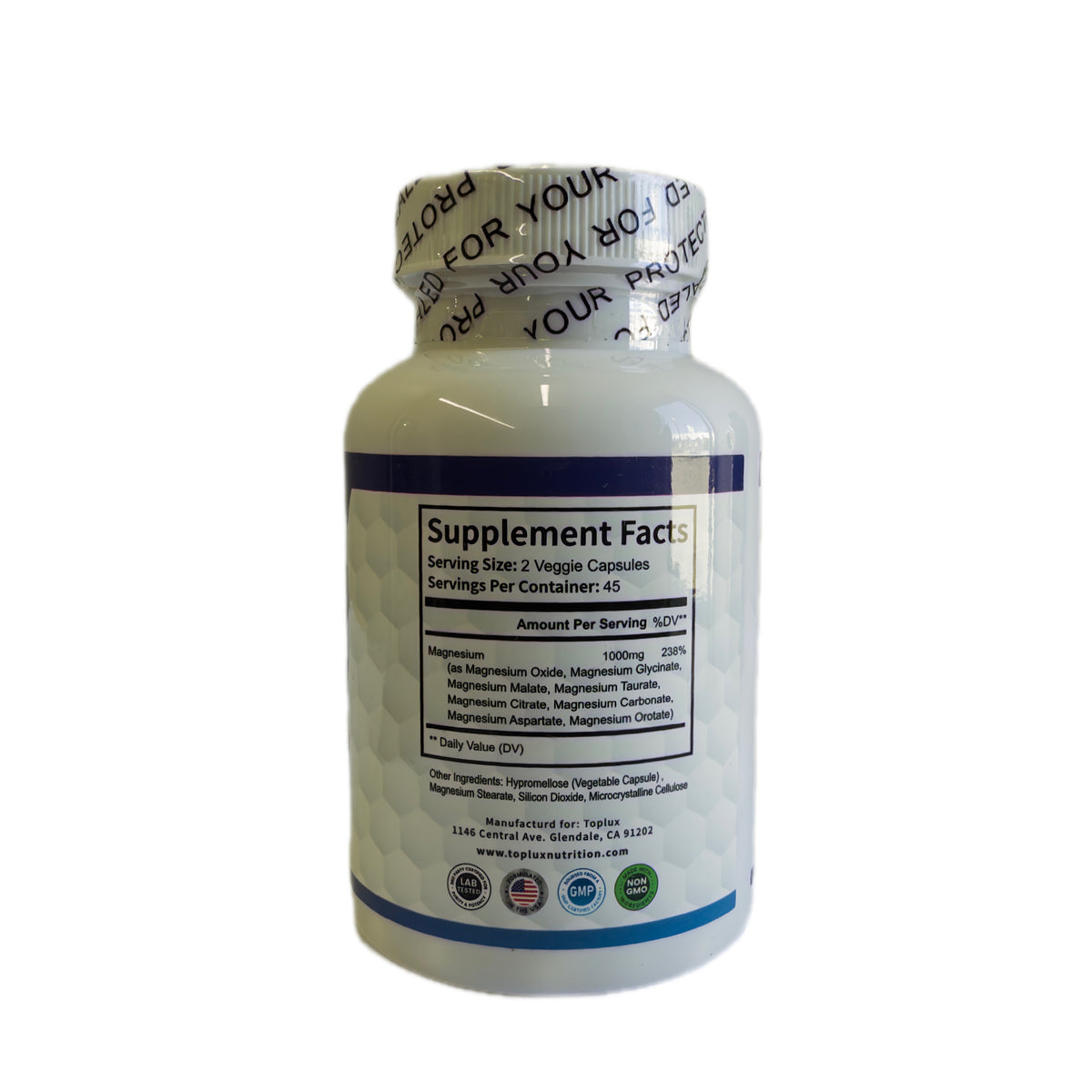 Complejo de Magnesio 1000 mg — Máxima absorción, 8 formas en una sola cápsula