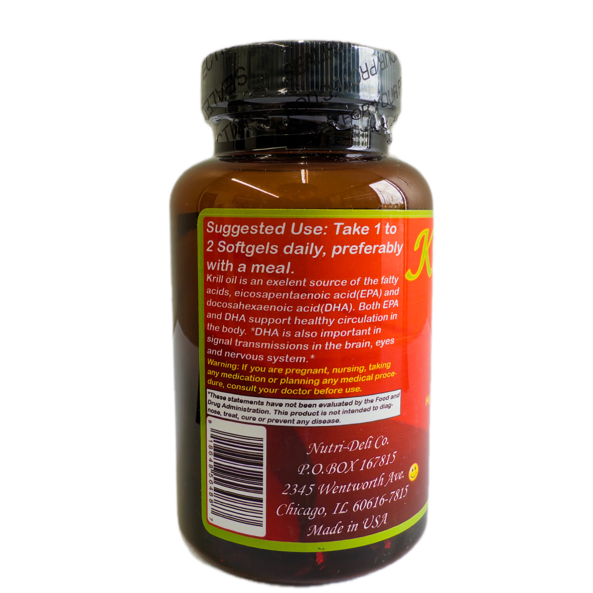 Omega-3 EPA y DHA con Aceite de Krill Antártico – 60 Cápsulas Blandas