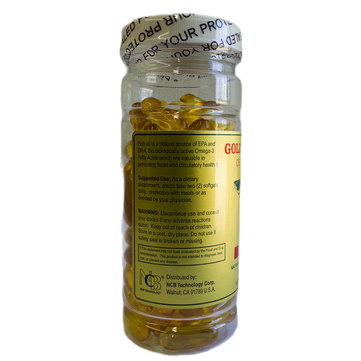 Aceite de Pescado de Aguas Profundas Omega-3 – 1,000 mg, 100 Cápsulas Blandas
