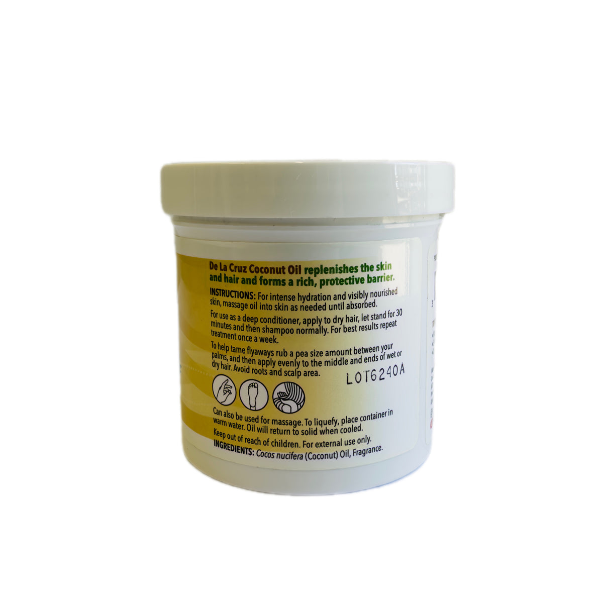 Aceite de coco humectante para cabello y piel, tarro de 5.5 oz (156 g)