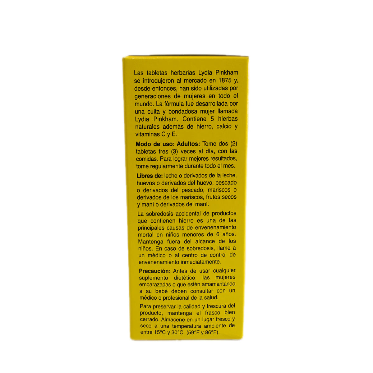 Lydia Pinkham – Suplemento Herbario en Tabletas con Hierbas, Hierro, Calcio y Vitaminas C y E – Apoyo Nutricional – 150 Tabletas