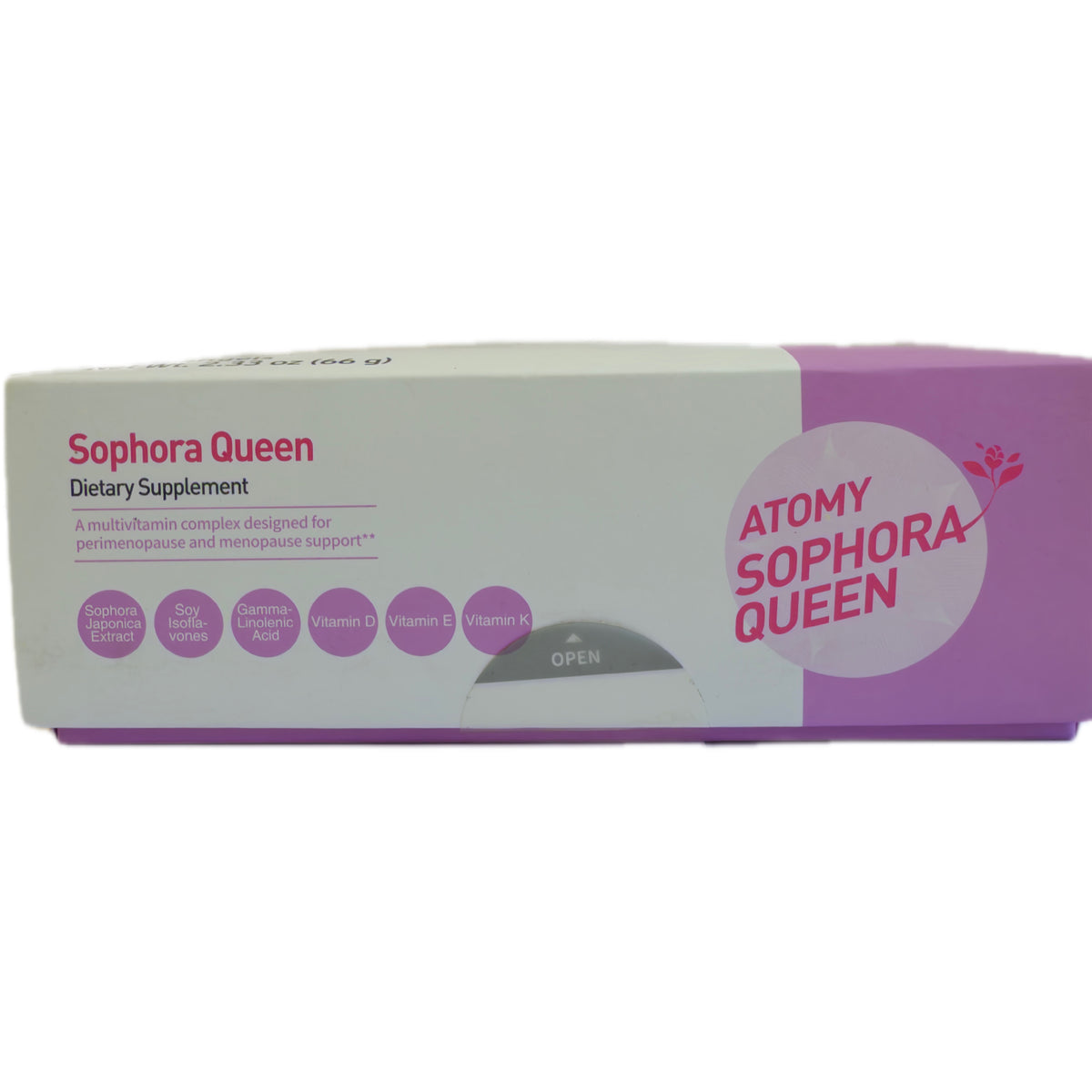 Sophora Queen – Complejo multivitamínico para la etapa de perimenopausia y menopausia – Isoflavonas de soya, Sophora, Onagra y Borraja – 120 cápsulas blandas