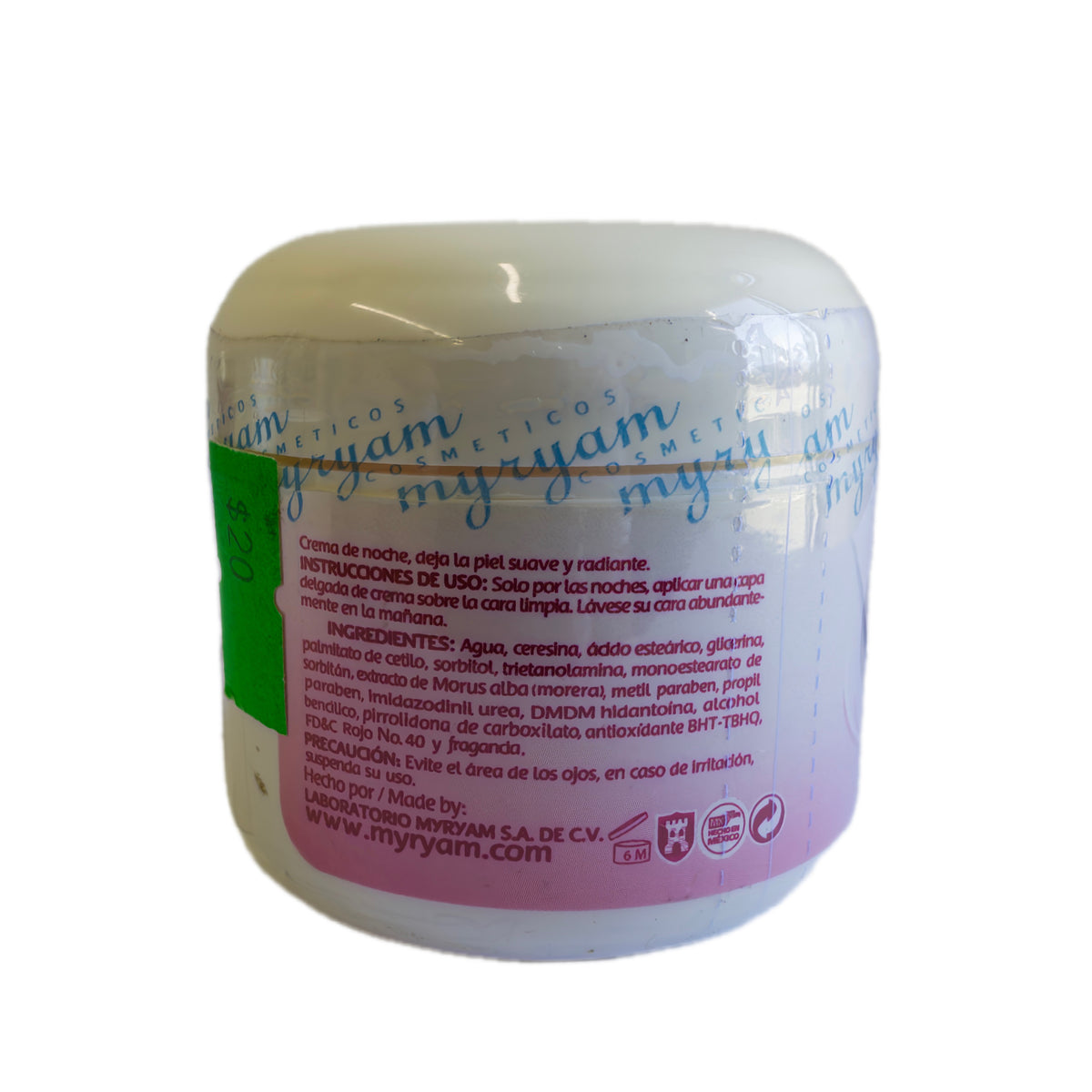 Crema facial de noche con glicerina y extracto de morera, tarro de 1.8 oz (50 g)