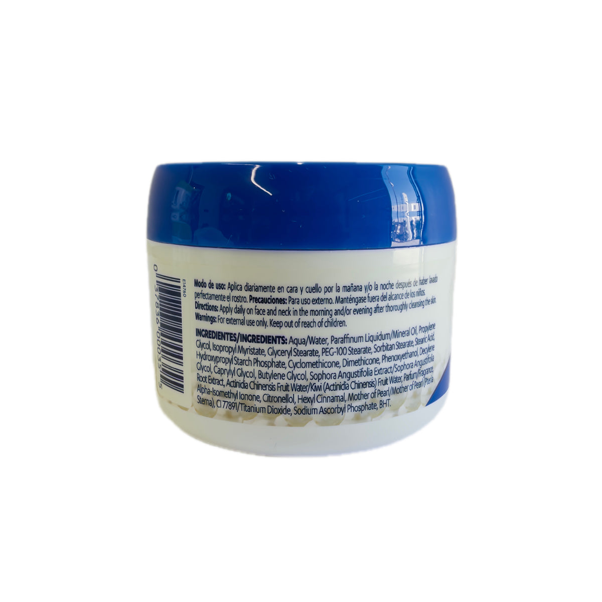 Crema facial con polvo de concha nácar y vitamina C para rostro y cuello – Tarro 3.8 oz (110 g)
