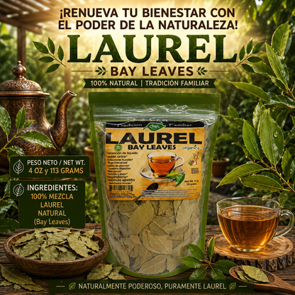 Laurel (Bay Leaves) 100% Natural | 4 oz (113 g) | Laurus nobilis | Hoja Ancestral Multiuso