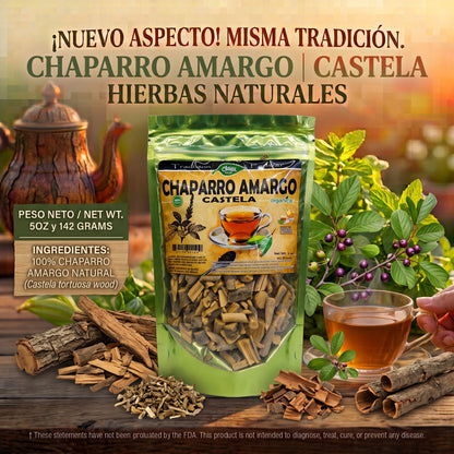Chaparro Amargo (Castela) 100% Natural | 5 oz (142 g) | Castela texana | Corteza Ancestral del Norte de México