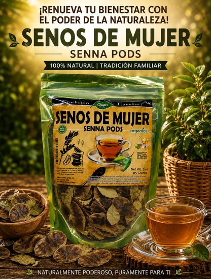 Senos de Mujer (Senna Pods) 100% Natural | 3 oz (85 g) | Senna alexandrina | Vaina Tradicional