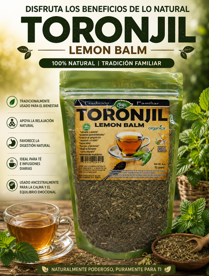 Toronjil (Lemon Balm) 100% Natural | 4 oz (113 g) | Melissa officinalis | Hierba Ancestral Multiuso