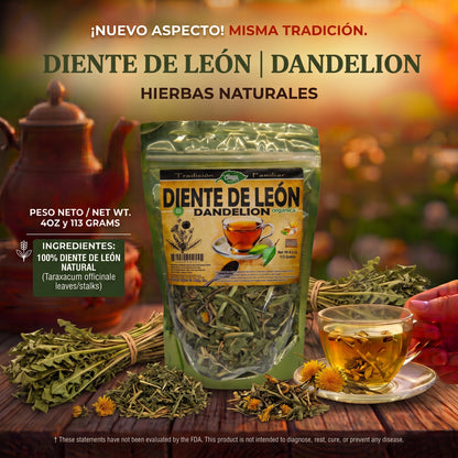 Diente de León (Dandelion) 100% Natural | 4 oz (113 g) | Taraxacum officinale | Hierba Ancestral Multiuso