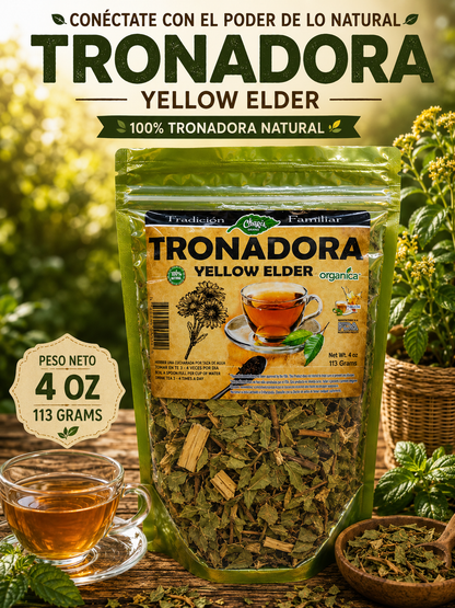 Tronadora (Yellow Elder) 100% Natural | 4 oz (113 g) | Tecoma stans | Hierba Ancestral Mexicana