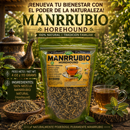 Manrrubio (Horehound) 100% Natural | 4 oz (113 g) | Marrubium vulgare | Hierba Ancestral Multiuso