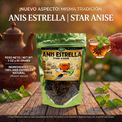 Anís Estrella 100% Natural | 3 oz (85 g) | Illicium verum | Especia Ancestral Multiuso