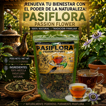 Pasiflora (Passion Flower) 100% Natural | 4 oz (113 g) | Passiflora incarnata | Flor Ancestral para la Tranquilidad