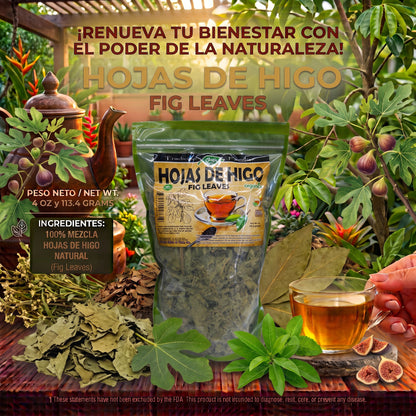 Hojas de Higo (Fig Leaves) 100% Natural | 4 oz (113 g) | Ficus carica | Hoja Tradicional Multiuso
