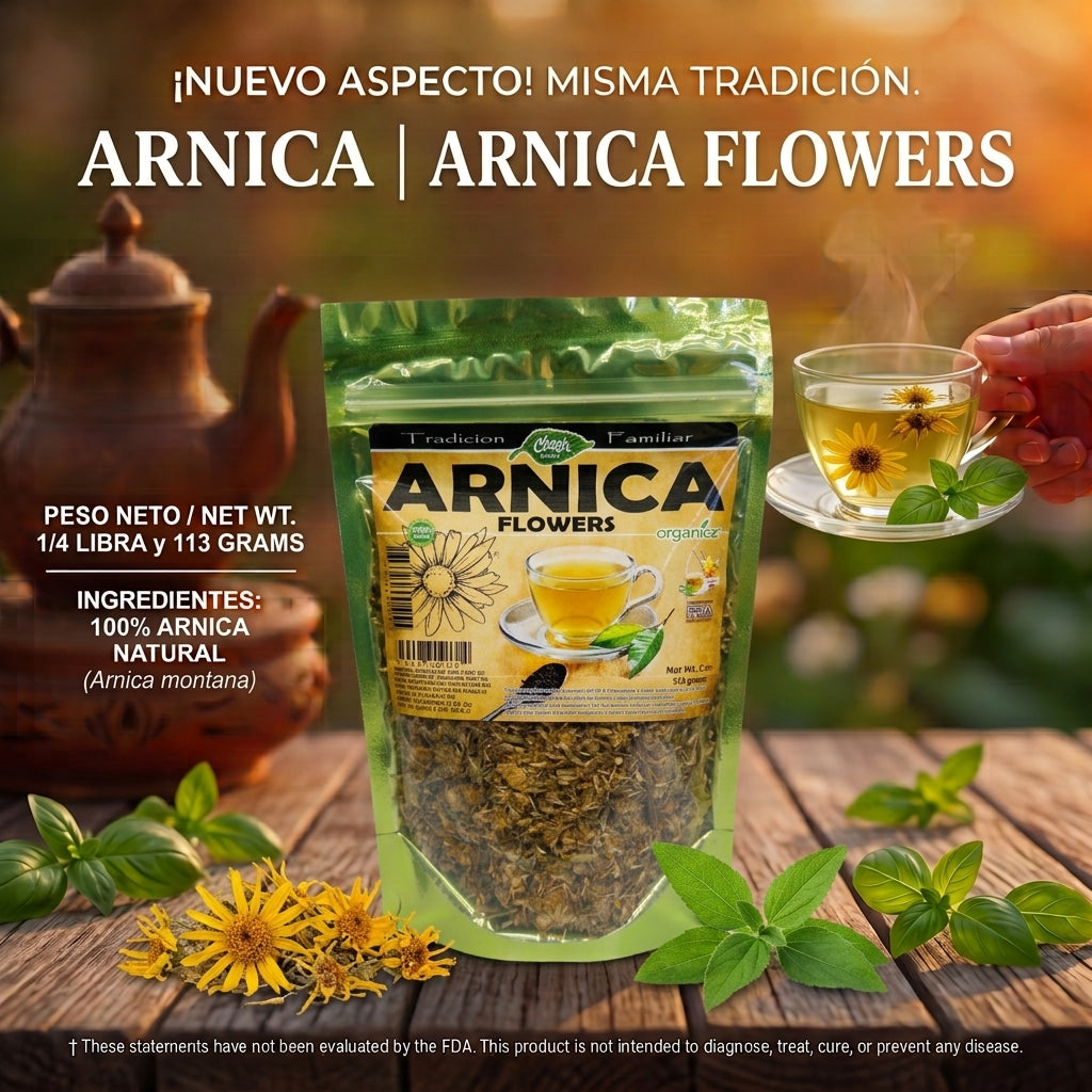 Árnica (Flores) 100% Natural | 1/4 Libra (113 g) | Heterotheca inuloides | Flor Ancestral Multiuso