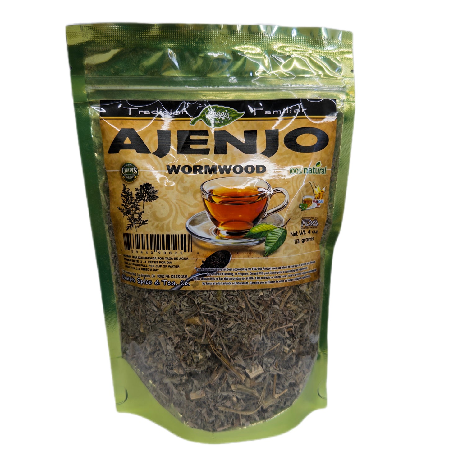 Ajenjo 100% Natural | 4 oz (113 g) | Artemisia absinthium | Hierba Ancestral Multiuso
