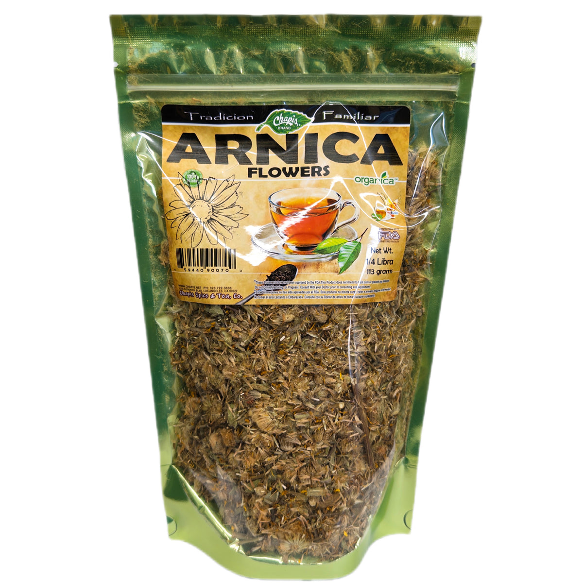 Árnica (Flores) 100% Natural | 1/4 Libra (113 g) | Heterotheca inuloides | Flor Ancestral Multiuso