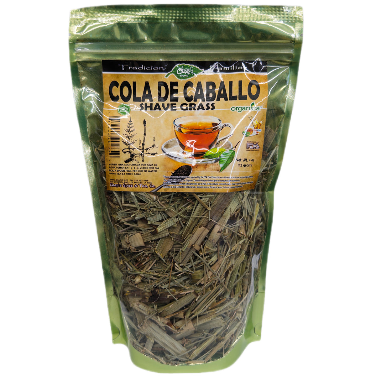 Cola de Caballo (Shave Grass) 100% Natural | 4 oz (113 g) | Equisetum arvense | Hierba Ancestral Multiuso