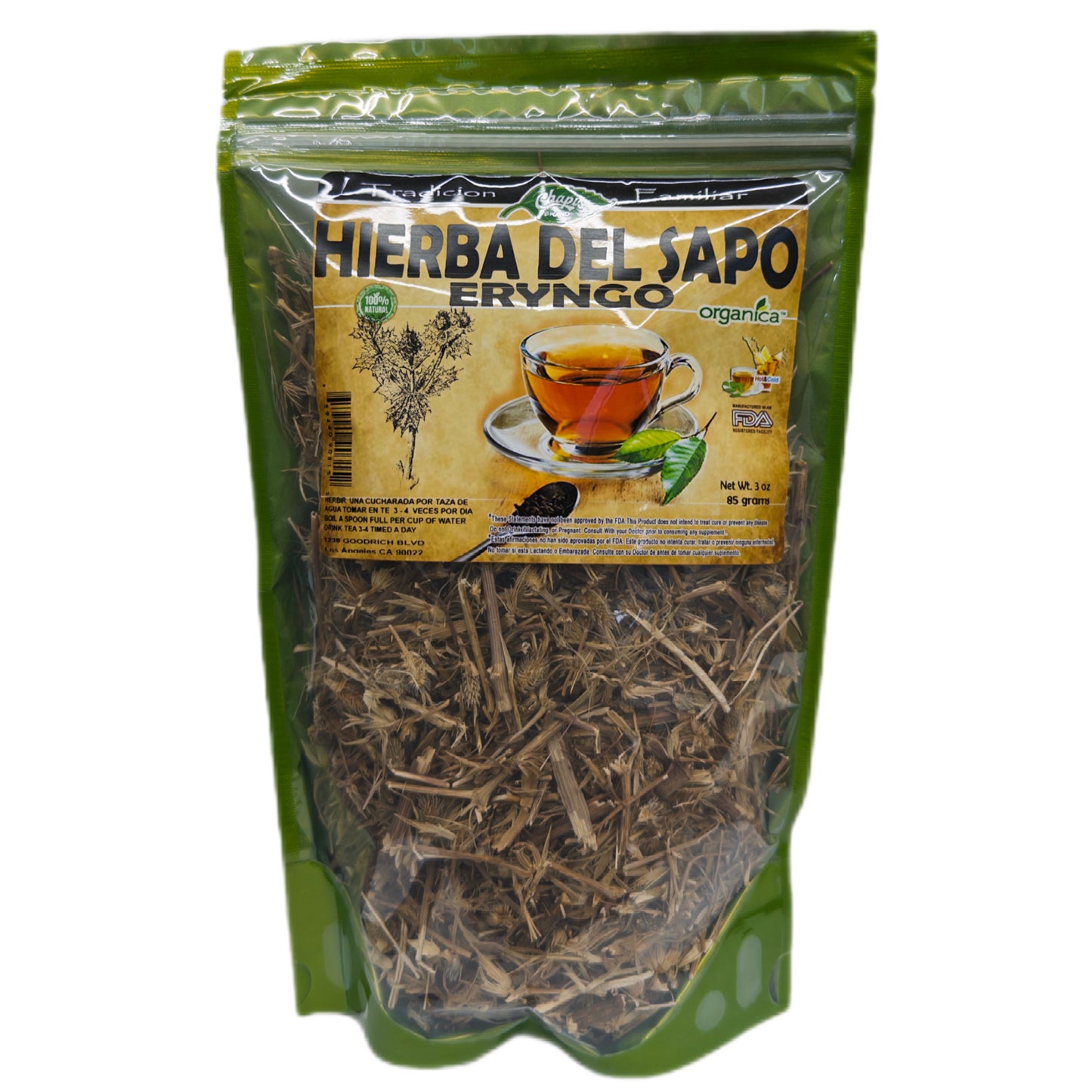 Hierba del Sapo (Eryngo) 100% Natural | 3 oz (85 g) | Eryngium heterophyllum | Hierba Ancestral Mexicana