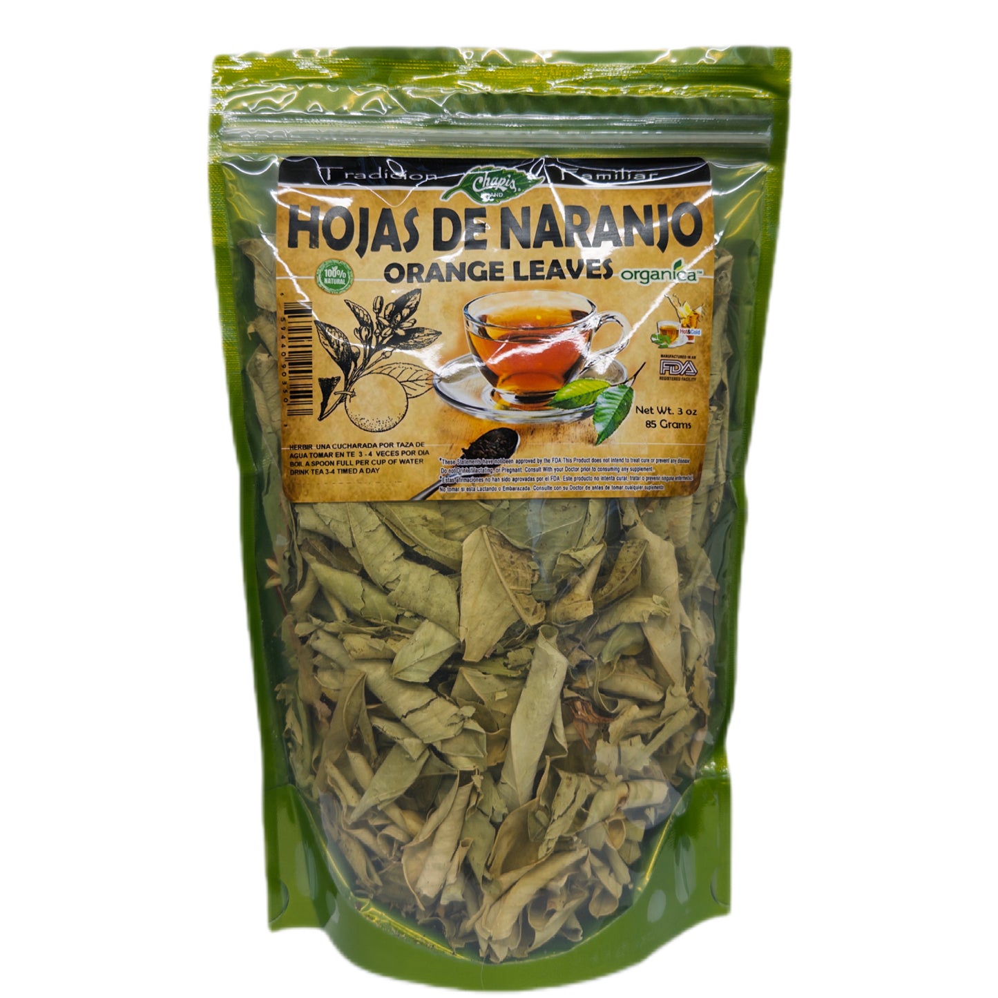 Hojas de Naranjo (Orange Leaves) 100% Natural | 3 oz (85 g) | Citrus sinensis | Hoja Tradicional Multiuso