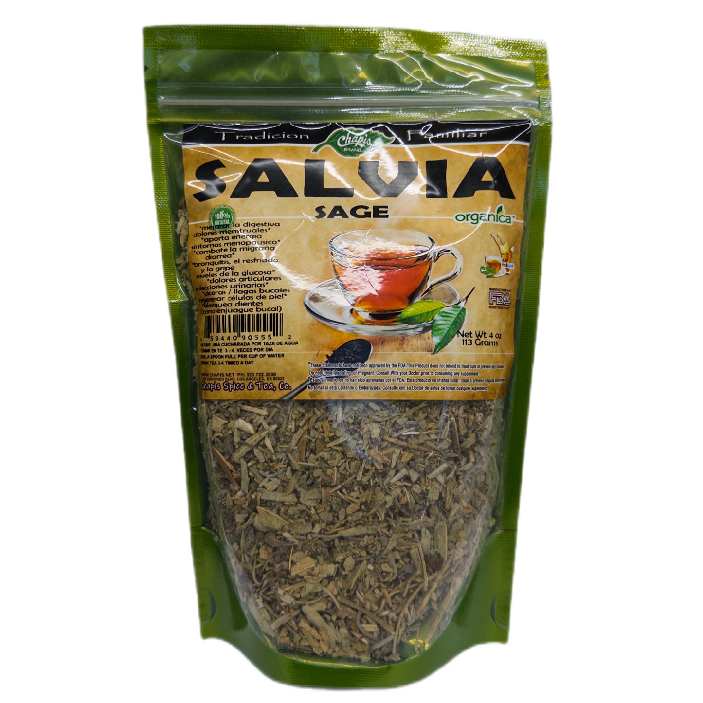 Salvia (Sage) 100% Natural | 4 oz (113 g) | Salvia officinalis | Hierba Ancestral Multiuso