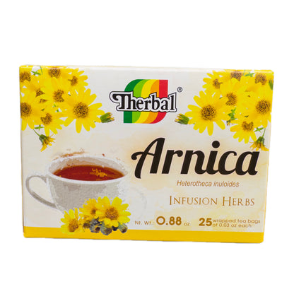 Té de Árnica Therbal | 25 Bolsitas | Infusión 100% Natural | Libre de Cafeína