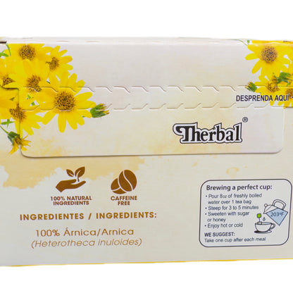 Té de Árnica Therbal | 25 Bolsitas | Infusión 100% Natural | Libre de Cafeína