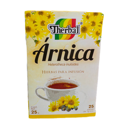 Té de Árnica Therbal | 25 Bolsitas | Infusión 100% Natural | Libre de Cafeína