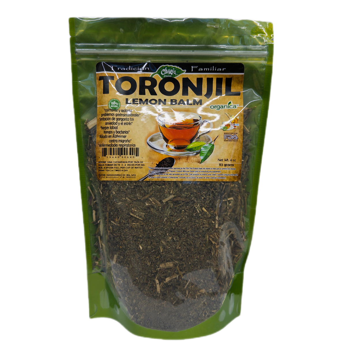 Toronjil (Lemon Balm) 100% Natural | 4 oz (113 g) | Melissa officinalis | Hierba Ancestral Multiuso