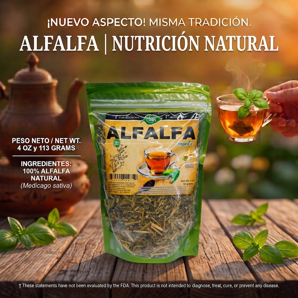 Alfalfa 100% Natural | 4 oz (113 g) | Medicago sativa | Hierba Ancestral Multiuso