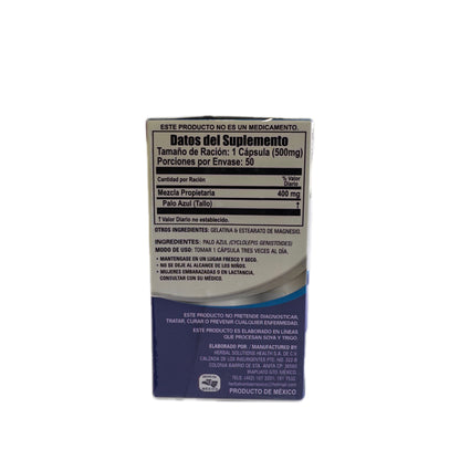 Palo Azul (Cyclolepis genistoides) – Suplemento Herbal en Cápsulas – 50 Cápsulas de 500 mg