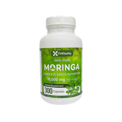 Moringa Pura — Superalimento Verde Completo, 10,000mg por porción, 300 cápsula