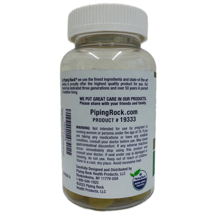 PipingRock Saw Palmetto Gummies — Sabor a Limón, Grado Premium (90 gomitas veganas)
