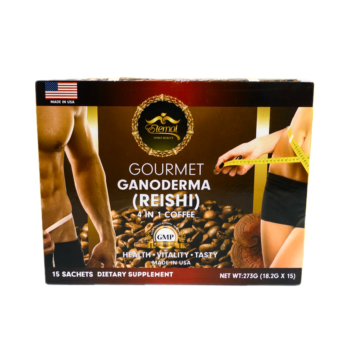 Gourmet Ganoderma (Reishi) 4 en 1 — Café Soluble, 15 sobres de 18.2g