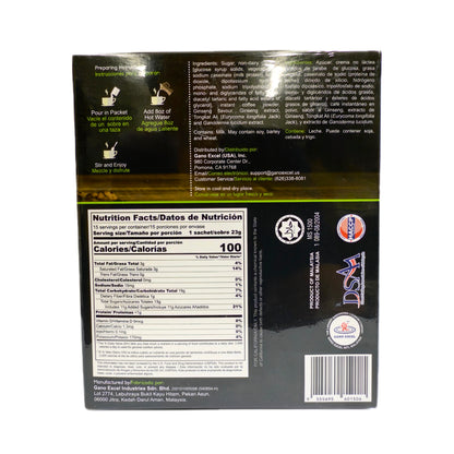 GanoCafé Tongkat Ali — Café Instantáneo Enriquecido con Ginseng, Tongkat Ali y Ganoderma Lucidum