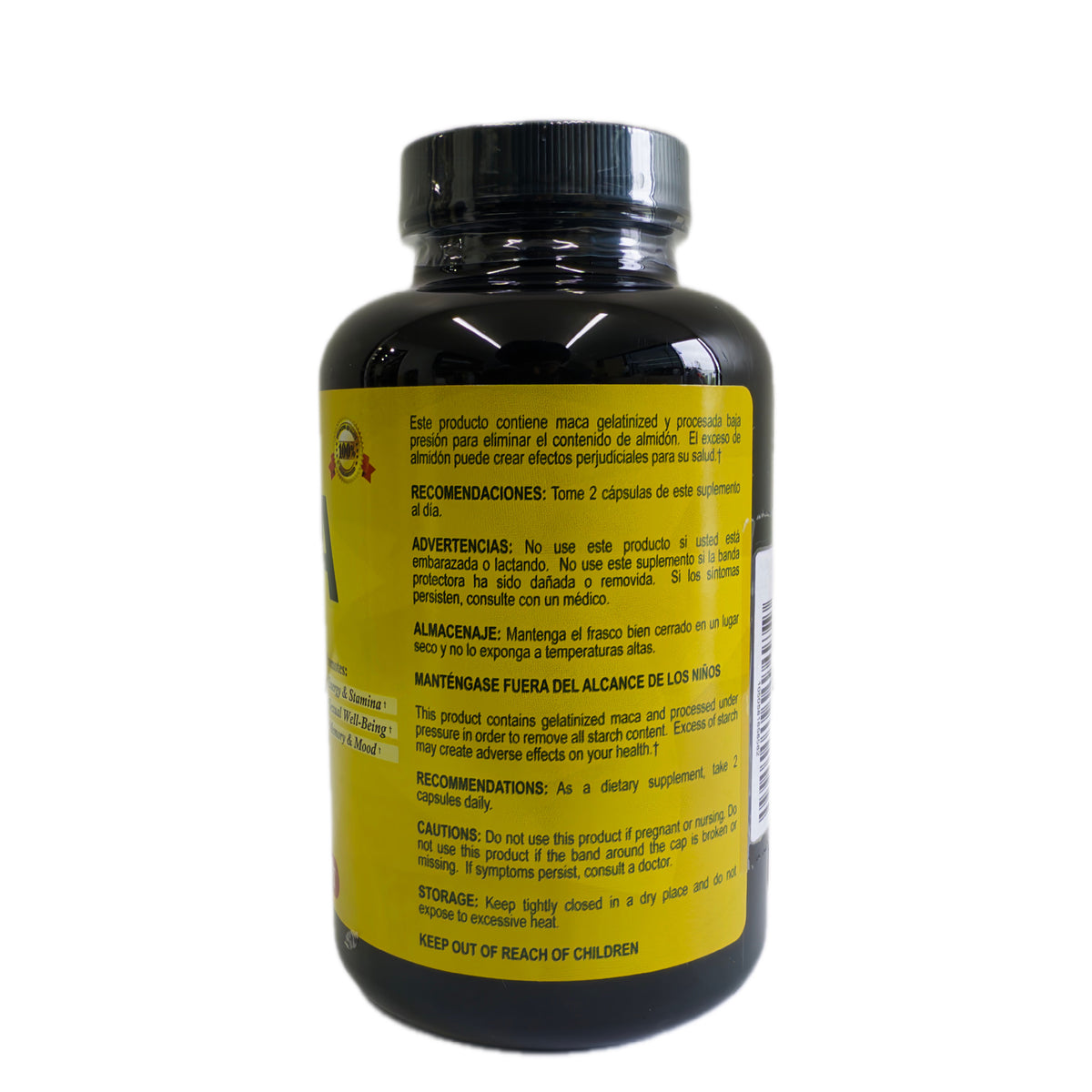 Maca Mixta (Roja, Negra y Amarilla) — 150 Cápsulas | 950 mg por Cápsula