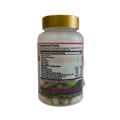 Betel Natural Hormo Calm — Fórmula Herbal con Dong Quai, Cohosh Negro, Maca y Ginseng