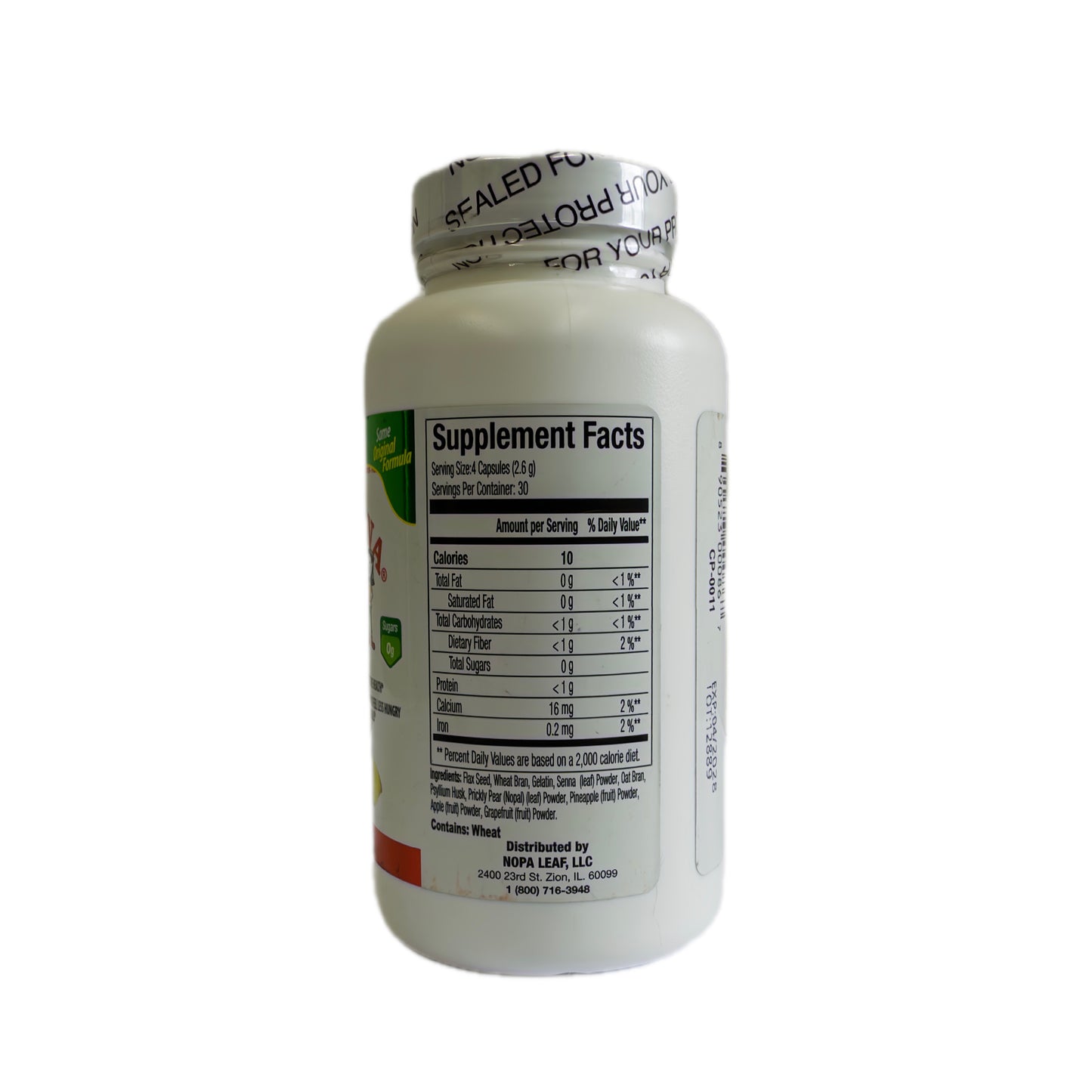 Nopalina Flax Seed Fiber — Fibra de Linaza Canadiense con Nopal (120 cápsulas)