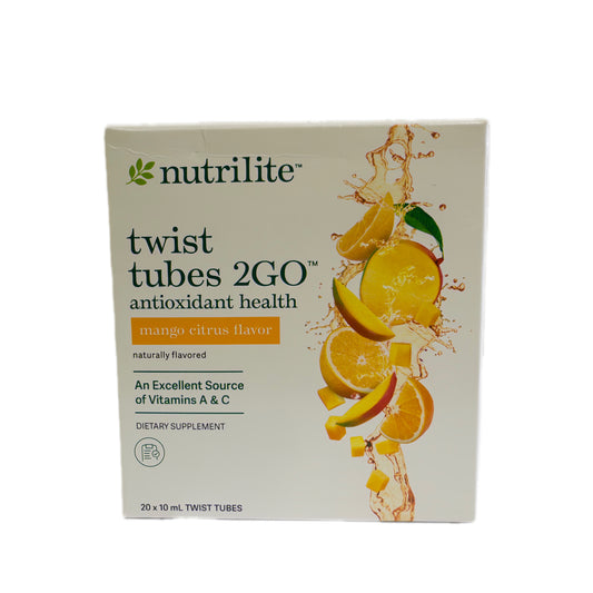 Nutrilite Twist Tubes 2GO — Salud Antioxidante, sabor Mango Citrus