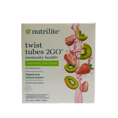 Nutrilite Twist Tubes 2GO — Salud Inmunológica, sabor Strawberry Kiwi