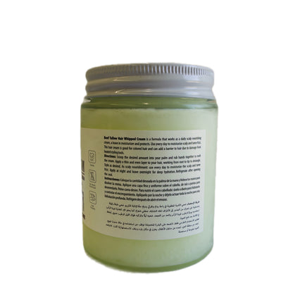 Crema para el cabello con sebo de res, jojoba y miel de manuka, 8 fl oz (236 ml)