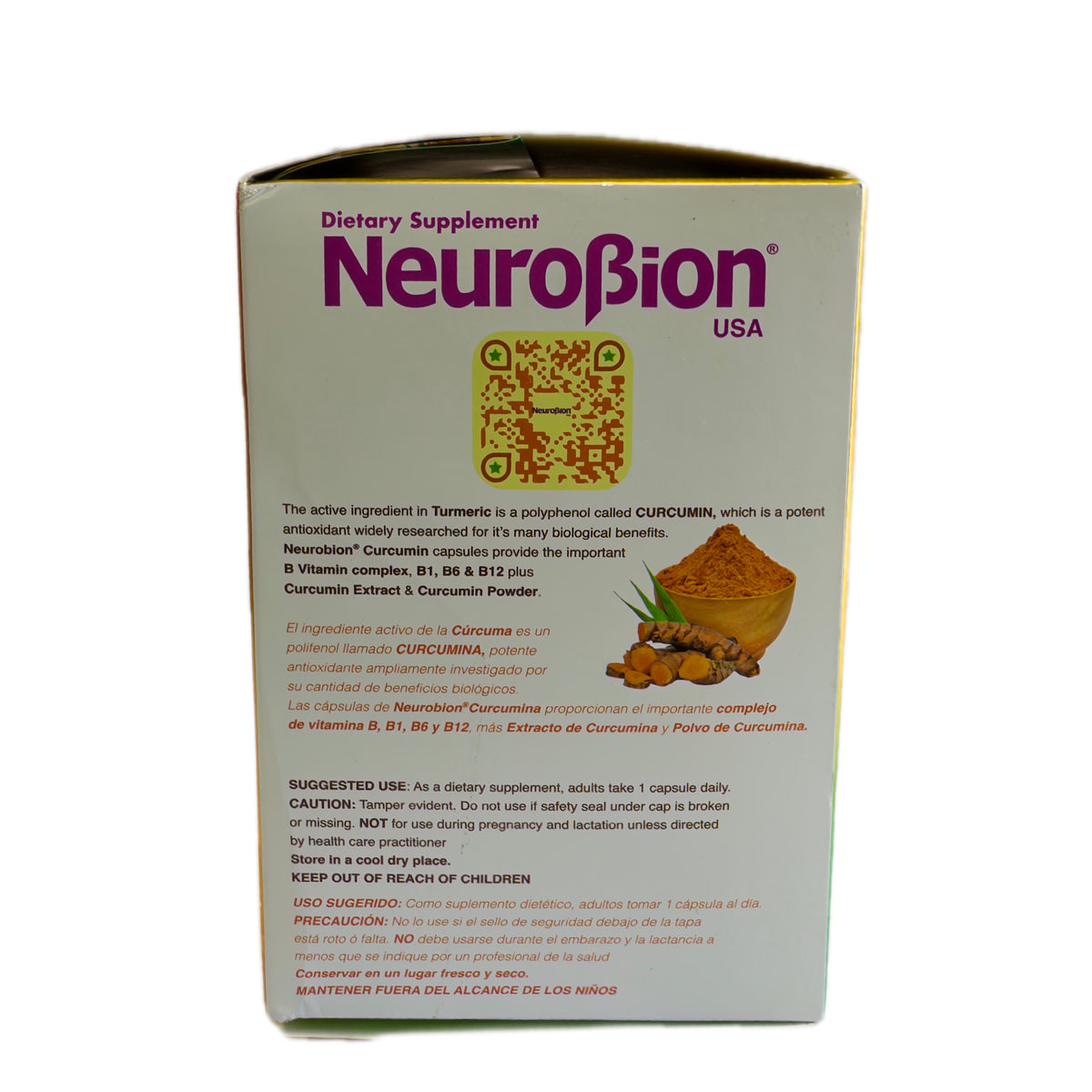 Neurobion USA – Vitaminas B1, B6 y B12 (Metilcobalamina) + Cúrcuma y Curcumina – 40 Cápsulas