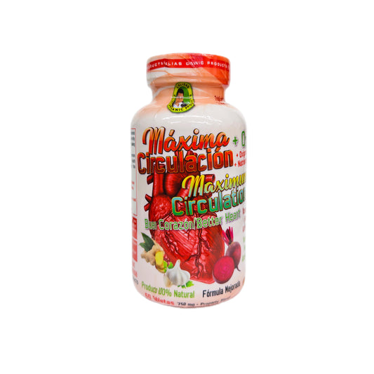 Máxima Circulación — Suplemento Natural para la Salud Cardiovascular, 750mg, 60 tabletas