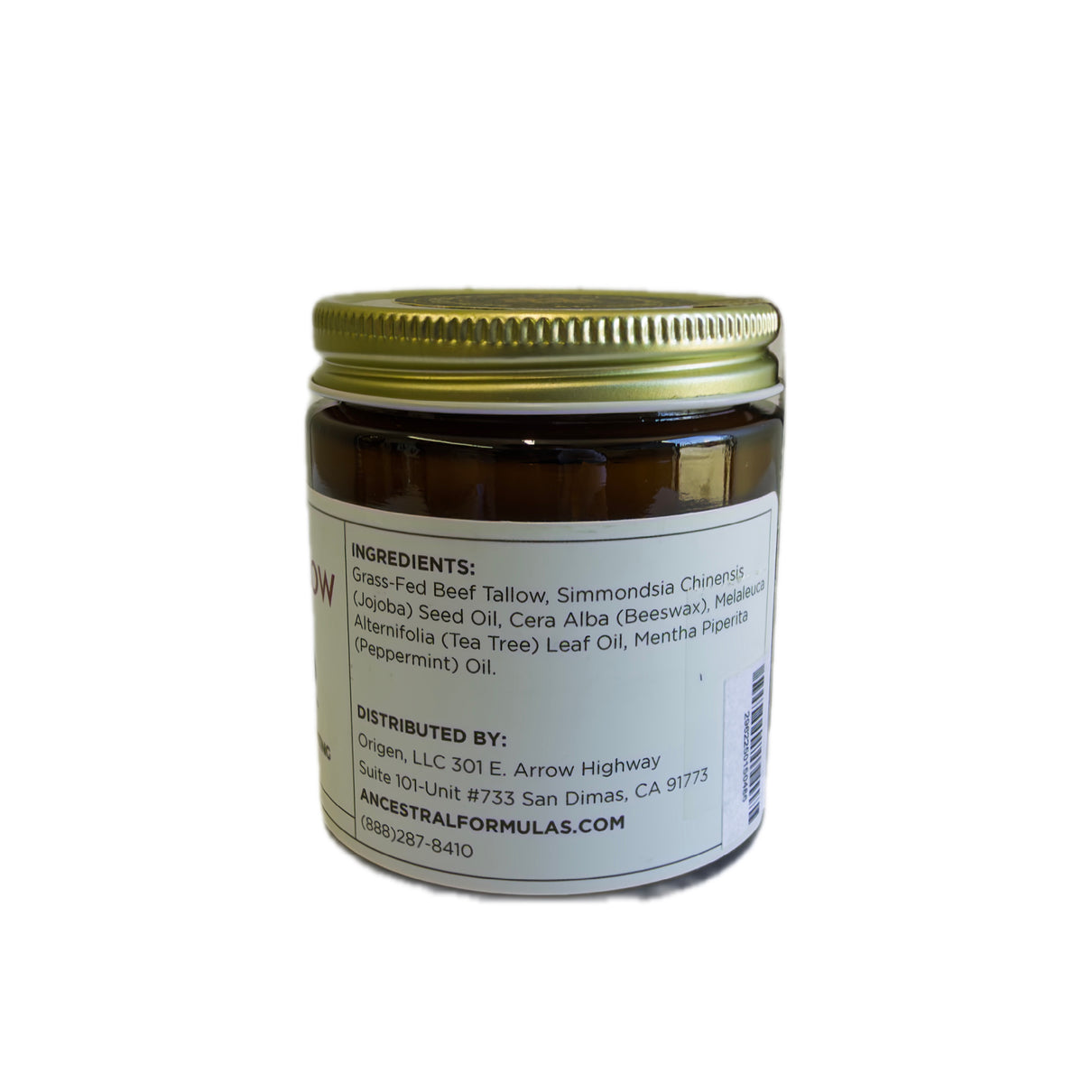 Bálsamo de sebo de res con aceite de jojoba y cera de abeja, tarro de 4 oz (113 g)