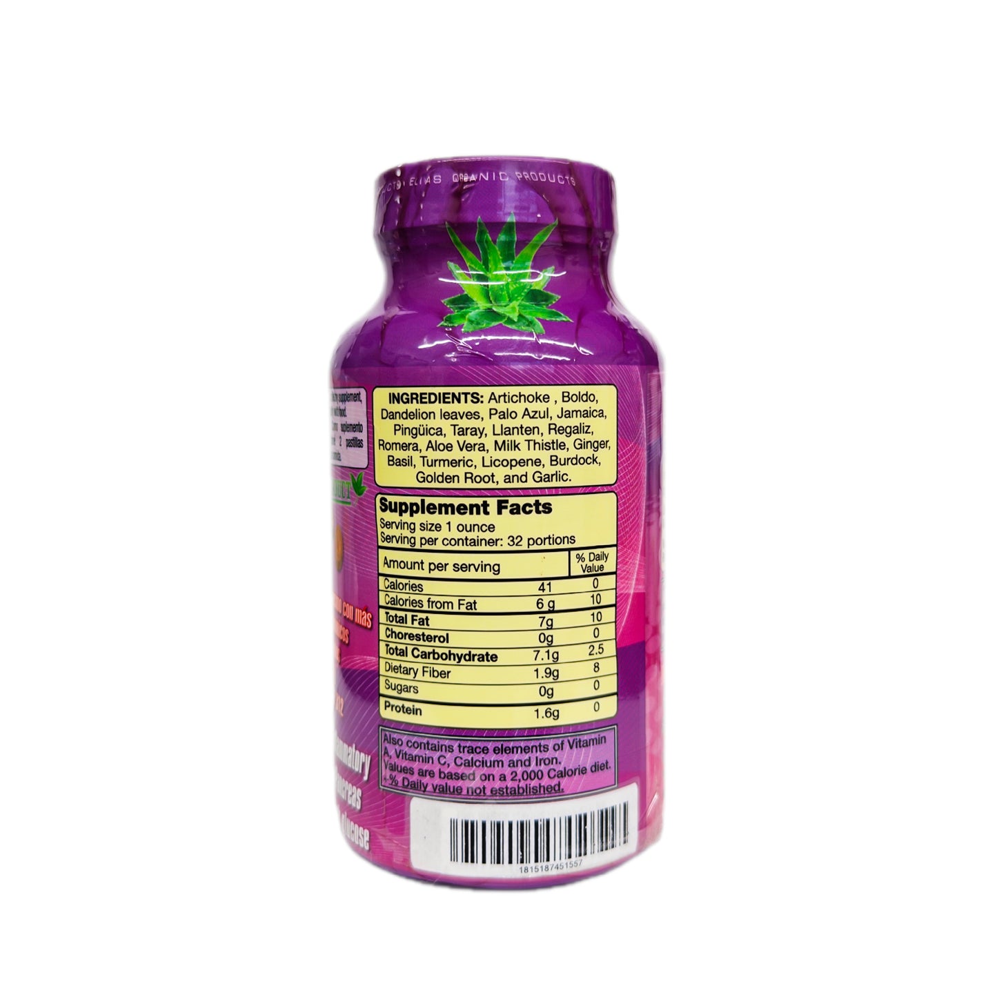 Hígado, Páncreas y Riñones — Suplemento Natural, 700mg, 60 tabletas