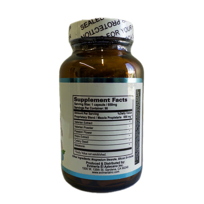 Raíz de Valeriana Plus con Pasiflora, Lúpulo y Melatonina – 90 Cápsulas