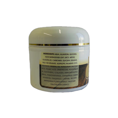Crema facial con colágeno, aloe y alantoína para rostro y cuello – Tarro 2 oz (60 ml)