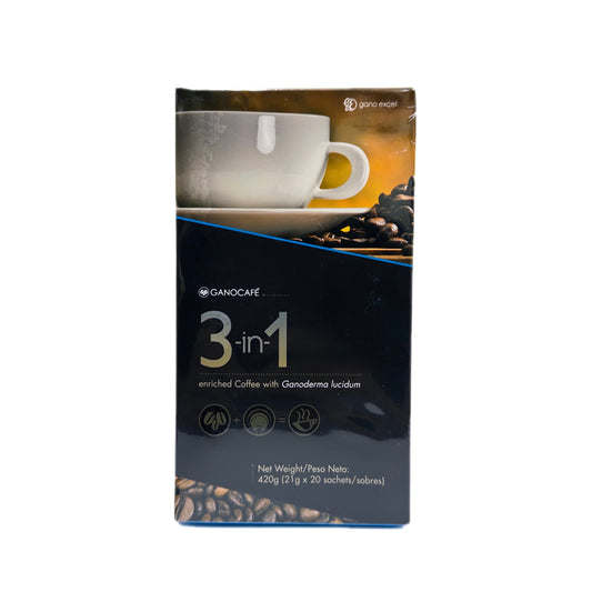Caja de GanoCafé 3 en 1, café instantáneo con Ganoderma, 20 sobres