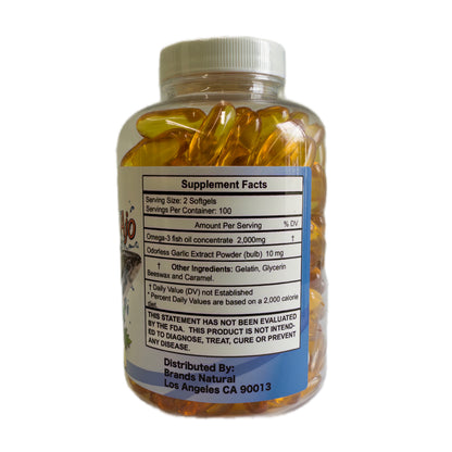 Omega 3 con Ajo Sin olor : softgels de aceite de pescado concentrado